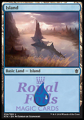 **4x FOIL Island #254** MTG KTK Khans of Tarkir Basic Land MINT blue