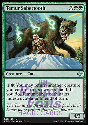 Temur Sabertooth 1x FOIL FRF MTG Fate Reforged Uncommon MINT green