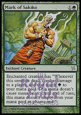 **1x FOIL Mark of Sakiko** BOK MTG Betrayers Kamigawa Uncommon MINT green