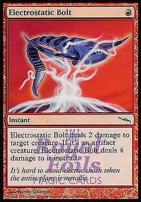 Electrostatic Bolt 4x FOIL MDN MTG Mirrodin Common MINT red