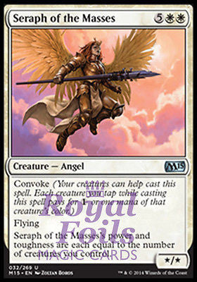 **2x FOIL Seraph of the Masses** MTG M15 Core Set Uncommon MINT white angel