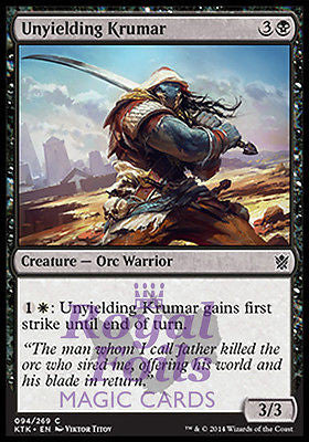 Unyielding Krumar 4x FOIL MTG KTK Khans of Tarkir Common MINT black white