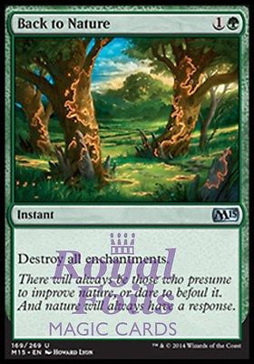 **1x FOIL Back to Nature** MTG M15 Core Set Uncommon MINT green instant