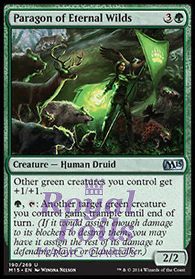 **4x FOIL Paragon of Eternal Wilds** MTG M15 Core Set Uncommon MT green human druid