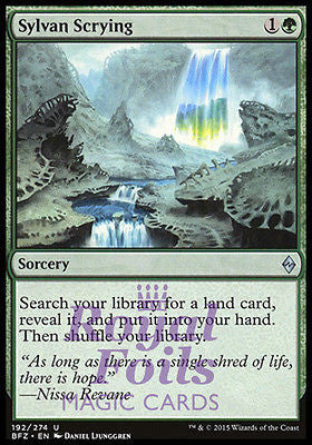 Sylvan Scrying 1x FOIL BFZ MTG Battle for Zendikar Uncommon MINT green