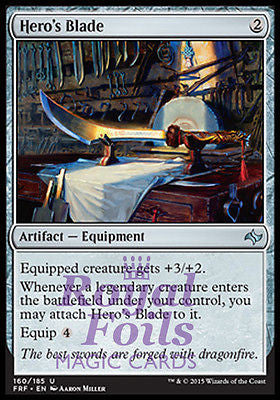 **1x FOIL Hero's Blade** FRF MTG Fate Reforged Uncommon MINT artifact