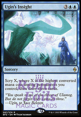 Ugin's Insight 2x FOIL BFZ MTG Battle for Zendikar Rare MINT blue