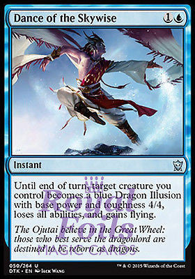 Dance of the Skywise 2x FOIL DTK MTG Dragons of Tarkir Uncommon MINT blue
