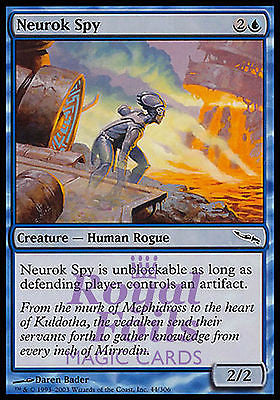 **4x FOIL Neurok Spy** MDN MTG Mirrodin Common MINT blue human