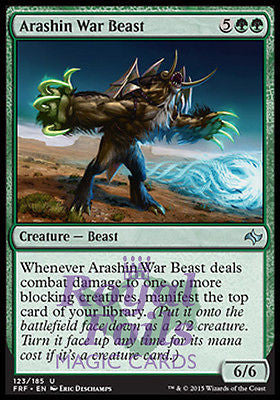 **4x FOIL Arashin War Beast** FRF MTG Fate Reforged Uncommon MINT green