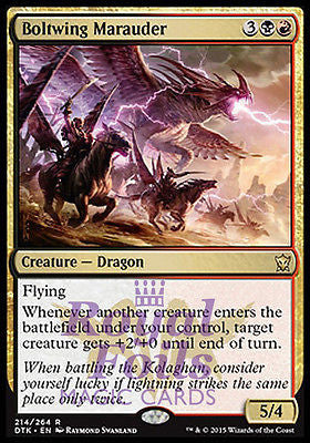 **2x FOIL Boltwing Marauder** DTK MTG Dragons of Tarkir Rare MINT black red