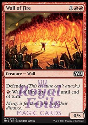 **4x FOIL Wall of Fire** MTG M15 Core Set Common MINT red