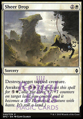 Sheer Drop 4x FOIL BFZ MTG Battle for Zendikar Common MINT white