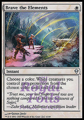 **1x FOIL Brave the Elements** ZEN MTG Zendikar Uncommon MINT white