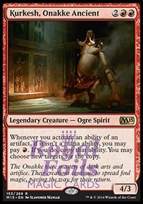 **1x FOIL Kurkesh, Onakke Ancient** MTG M15 Core Set Rare MINT red