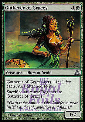 **4x FOIL Gatherer of Graces* GPT MTG Guildpact Uncommon 3 MINT +1 NM green