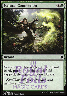 Natural Connection 4x FOIL BFZ MTG Battle for Zendikar Common MINT green