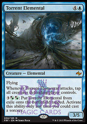 Torrent Elemental 1x FOIL FRF MTG Fate Reforged Mythic MINT blue black green