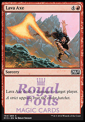 **4x FOIL Lava Axe** MTG M15 Core Set Common MINT red sorcery