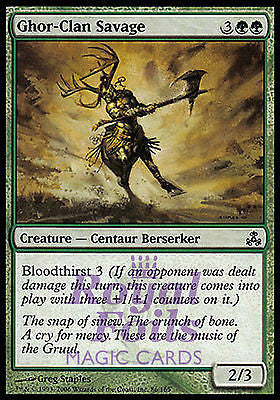 Ghor-Clan Savage 4x FOIL GPT MTG Guildpact Common MINT green