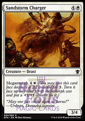 Sandstorm Charger 4x FOIL DTK MTG Dragons of Tarkir Common MINT white