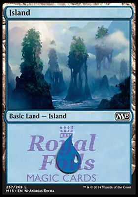 **2x FOIL Island #257** MTG M15 Core Set Basic Land MINT blue