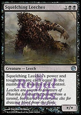 **2x FOIL Squelching Leeches* JOU MTG Journey Into Nyx Uncommon MINT black