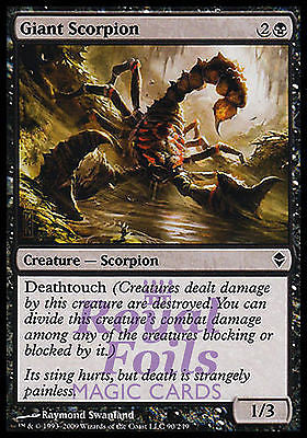 **4x FOIL Giant Scorpion** ZEN MTG Zendikar Common MINT black