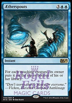 **1x FOIL Aetherspouts** MTG M15 Core Set Rare MINT Ætherspouts blue instant