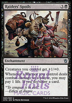 Raiders' Spoils 2x FOIL MTG KTK Khans of Tarkir Uncommon MINT black