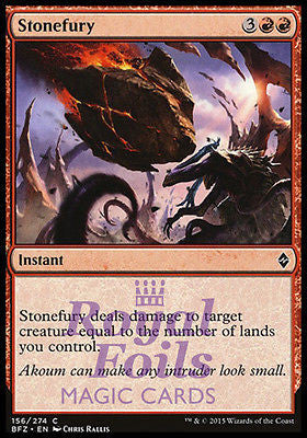 Stonefury 4x FOIL BFZ MTG Battle for Zendikar Common MINT red