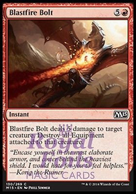 **4x FOIL Blastfire Bolt** MTG M15 Core Set Common MINT red instant