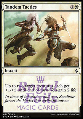 **4x FOIL Tandem Tactics** BFZ MTG Battle for Zendikar Common MINT white