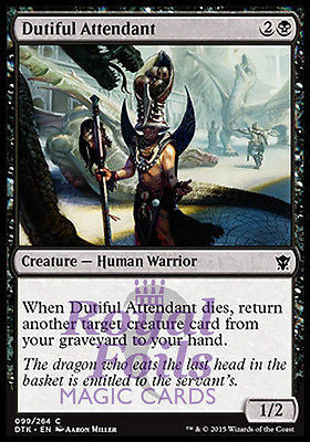 Dutiful Attendant 4x FOIL DTK MTG Dragons of Tarkir Common MINT black