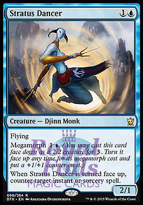 **1x FOIL Stratus Dancer** DTK MTG Dragons of Tarkir Rare MINT blue