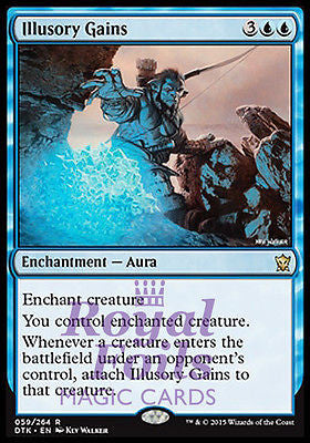 Illusory Gains 2x FOIL DTK MTG Dragons of Tarkir Rare MINT blue
