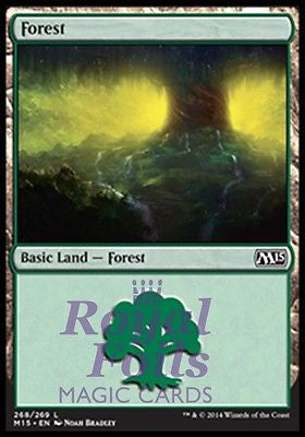 **2x FOIL Forest #268** MTG M15 Core Set Basic Land MINT green