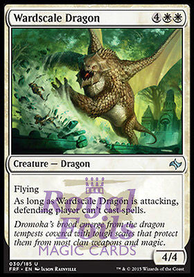 **2x FOIL Wardscale Dragon** FRF MTG Fate Reforged Uncommon MINT white