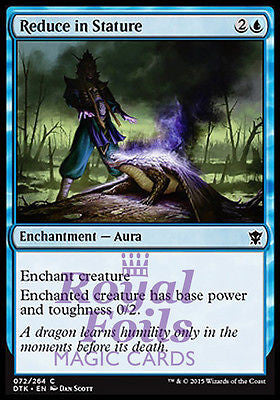 Reduce in Stature 4x FOIL DTK MTG Dragons of Tarkir Common MINT blue