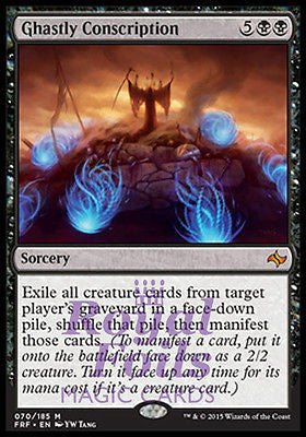 **1x FOIL Ghastly Conscription** FRF MTG Fate Reforged Mythic MINT black