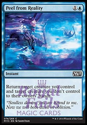 **4x FOIL Peel from Reality** MTG M15 Core Set Common MINT blue instant