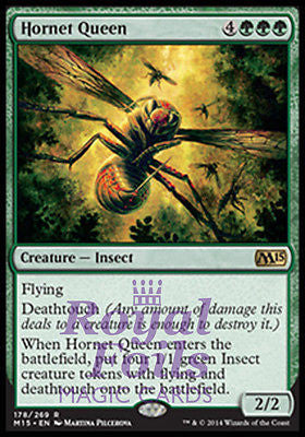 **1x FOIL Hornet Queen** MTG M15 Core Set Rare MINT green insect