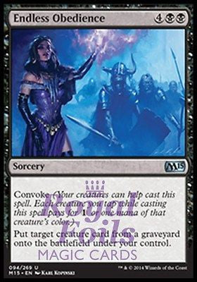 **2x FOIL Endless Obedience** MTG M15 Core Set Uncommon MINT black sorcery