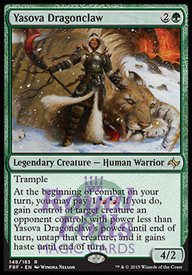 Yasova Dragonclaw 1x FOIL FRF MTG Fate Reforged Rare MINT green