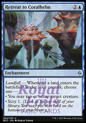 Retreat to Coralhelm 1x FOIL BFZ MTG Battle for Zendikar Uncommon NM blue