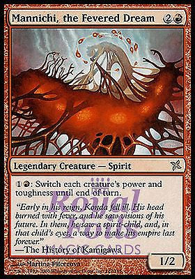 **1x FOIL Mannichi the Fevered Dream** BOK MTG Betrayers Kamigawa Rare MINT red