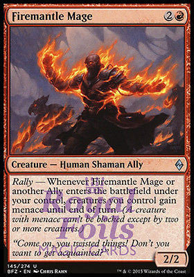 Firemantle Mage 2x FOIL BFZ MTG Battle for Zendikar Uncommon MINT red