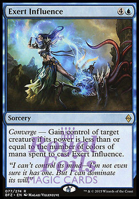 **2x FOIL Exert Influence** BFZ MTG Battle for Zendikar Rare MINT blue