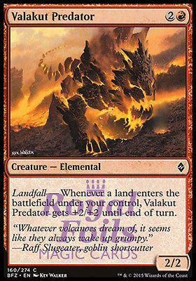 Valakut Predator 4x FOIL BFZ MTG Battle for Zendikar Common MINT red