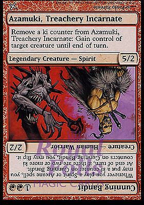 Azamuki Treachery Inc // Cunning Bandit 3x FOIL MTG Betrayers Kamigawa Uncommon MINT red